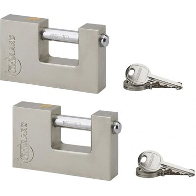 THIRARD - Land 90mm Rectangular - Keyed alike - 6 keys - Padlock THIRARD - Land 90mm Rectangular - Keyed alike - 6 keys - Padlock