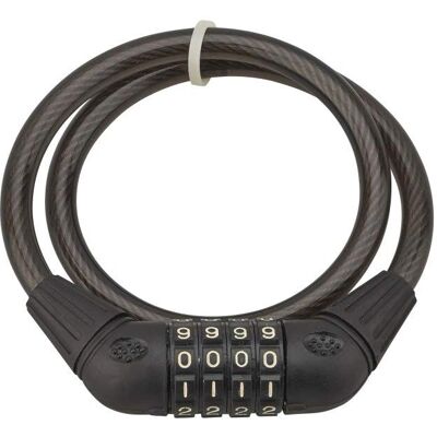 Thirard - Candado de Bicicleta - Cable de Acero, Código 4 Dígitos, Negro Thirard - Candado de Bicicleta - Cable de Acero, Código 4 Dígitos, Negro