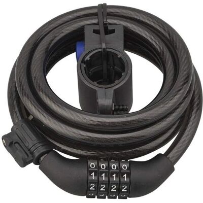 Zamek rowerowy Thirard - Twisty, 4 cyfry, stalowy kabel, 1,8m Zamek rowerowy Thirard - Twisty, 4 cyfry, stalowy kabel, 1,8m