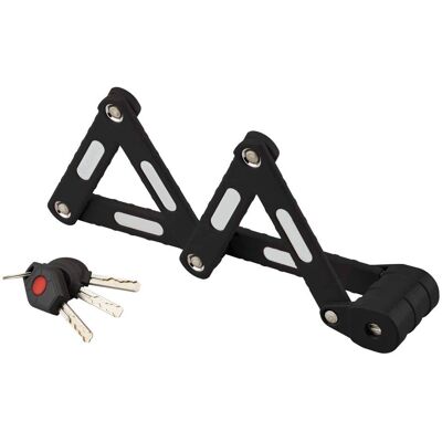Thirard - Zamek rowerowy Zebra, 3 klucze, czarny Thirard - Zamek rowerowy Zebra, 3 klucze, czarny