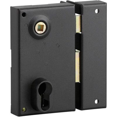 Thirard - Serrure verticale - Double cylindre, acier, noir Thirard - Serrure verticale - Double cylindre, acier, noir