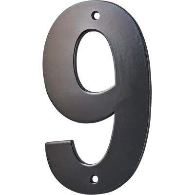 THIRARD - Targa Numero 9 - Noir - 80mm - Métal - nameplate - Publicité THIRARD - Targa Numero 9 - Noir - 80mm - Métal - nameplate - Publicité