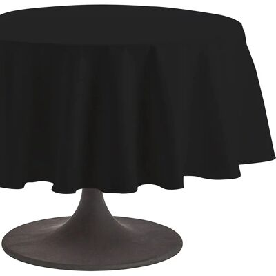 Nappe ronde en coton Coucke - 180cm - Caviar - Publicité Nappe ronde en coton Coucke - 180cm - Caviar - Publicité