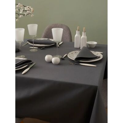 Nappe rectangulaire en coton Coucke - 150x190 cm - Anthracite - Publicité Nappe rectangulaire en coton Coucke - 150x190 cm - Anthracite - Publicité