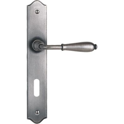Ensemble Nevers - Fer patiné - Clé L EU - Ensemble de porte - Publicité Ensemble Nevers - Fer patiné - Clé L EU - Ensemble de porte - Publicité