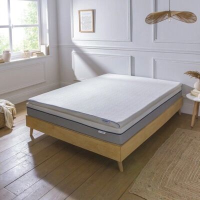 Bleu Calin Surmatelas Mémoire de Forme - 160x200cm Respirant - Publicité Bleu Calin Surmatelas Mémoire de Forme - 160x200cm Respirant - Publicité