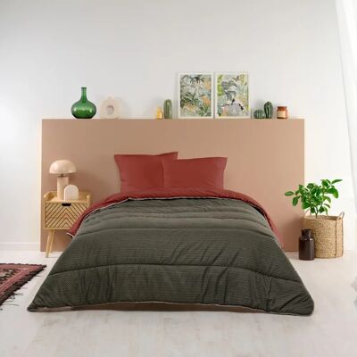Duvet Réversible Bleu Câlin 220x240cm - Fabriqué en France - Publicité Duvet Réversible Bleu Câlin 220x240cm - Fabriqué en France - Publicité