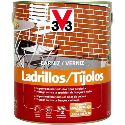 V33 - Barniz Exterior Ladrillo Incoloro Mate 2,5 L - Pintura y Recubrimiento V33 - Barniz Exterior Ladrillo Incoloro Mate 2,5 L - Pintura y Recubrimiento