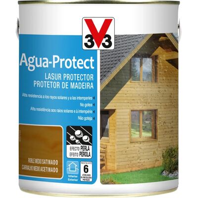 Lasure - Agua Protect Roble Medio 0,75L - Protección de Madera Lasure - Agua Protect Roble Medio 0,75L - Protección de Madera