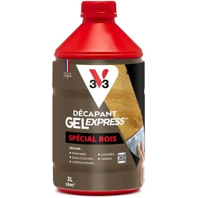 V33 Décapant Gel - Détachant pour Bois - Publicité V33 Décapant Gel - Détachant pour Bois - Publicité