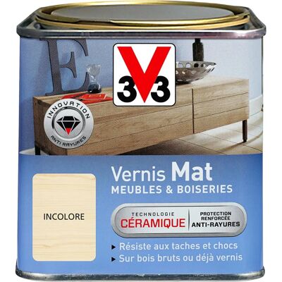 V33 Vernis Bois Incolore Mat - 0,5L V33 Vernis Bois Incolore Mat - 0,5L