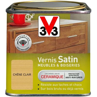 V33 Vernis Céramique Chêne Clair Satiné - Finition Bois - Publicité V33 Vernis Céramique Chêne Clair Satiné - Finition Bois - Publicité