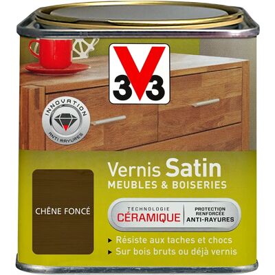 V33 Vernis Satin Chêne Foncé - Meubles & Boiseries V33 Vernis Satin Chêne Foncé - Meubles & Boiseries