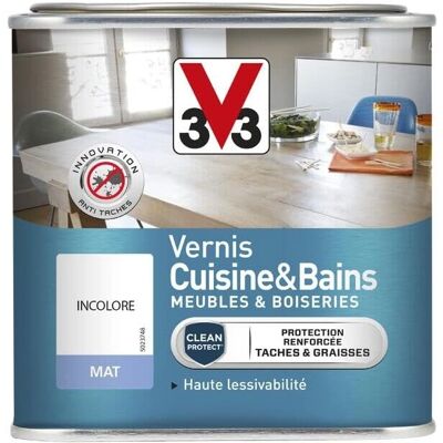 V33 Vernis Protect Cuisine Salle de Bains Mat Incolore - Publicité V33 Vernis Protect Cuisine Salle de Bains Mat Incolore - Publicité