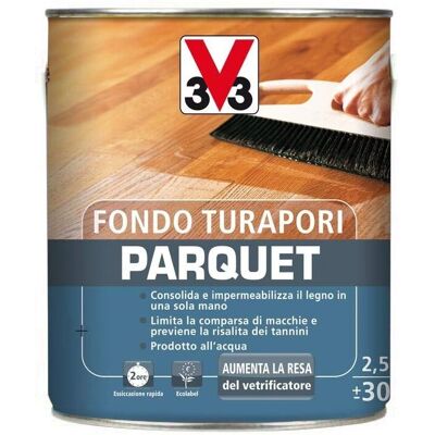 V33 Sigillante per Pavimenti - Trasparente ad Acqua - 2,5L V33 Sigillante per Pavimenti - Trasparente ad Acqua - 2,5L