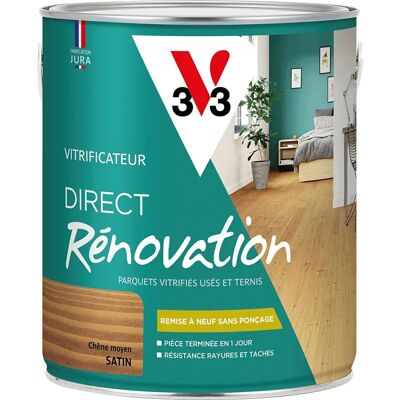 V33 Vernis et Sello en Chêne Moyen Satin - Sello y Barniz para Pisos - Publicité V33 Vernis et Sello en Chêne Moyen Satin - Sello y Barniz para Pisos - Publicité