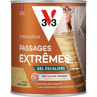 V33 Gel Vitrificateur Brillant Incolore pour Escalier 750ml - Vitrificateur d'Escalier - Publicité V33 Gel Vitrificateur Brillant Incolore pour Escalier 750ml - Vitrificateur d'Escalier - Publicité