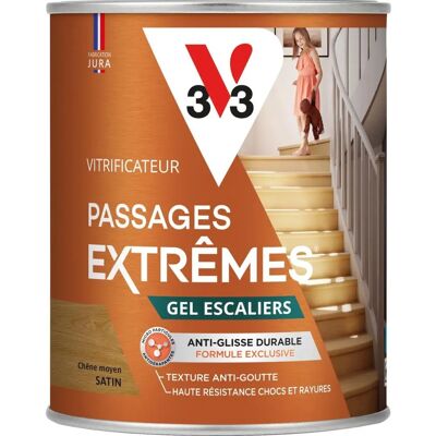V33 Chêne Moyen Satin Gel Vitrificateur pour Escaliers - Vitrificateur Gel - Publicité V33 Chêne Moyen Satin Gel Vitrificateur pour Escaliers - Vitrificateur Gel - Publicité