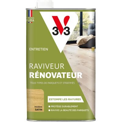 V33 - 102835 - Rénovateur pour parquet - Satin incolore 1L V33 - 102835 - Rénovateur pour parquet - Satin incolore 1L