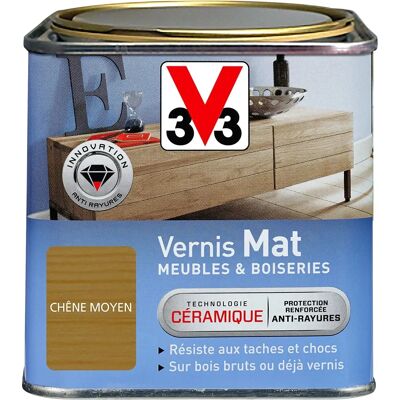 V33 Modèle 105793 Vernis Bois Chêne Moyen Mat - Finition Mate V33 Modèle 105793 Vernis Bois Chêne Moyen Mat - Finition Mate