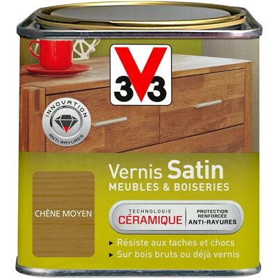 V33 Vernis Bois Chêne Moyen Satin - Vernis pour Bois V33 Vernis Bois Chêne Moyen Satin - Vernis pour Bois