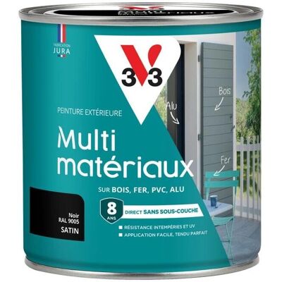 DP Satin Noir Pot 0,5l - Peinture - Publicité DP Satin Noir Pot 0,5l - Peinture - Publicité