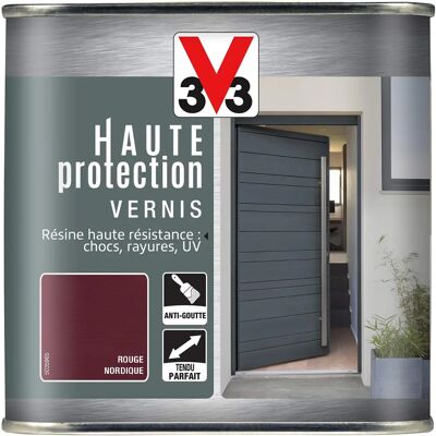 V33 Vernis Extérieur Rouge Nordique - Finition Mat - Publicité V33 Vernis Extérieur Rouge Nordique - Finition Mat - Publicité