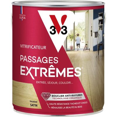V33 Passages Extrêmes Incolore Satiné Vitrificateur V33 Passages Extrêmes Incolore Satiné Vitrificateur