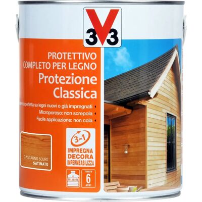 V33 Impregnante Classico Castagno Scuro 2,5L V33 Impregnante Classico Castagno Scuro 2,5L