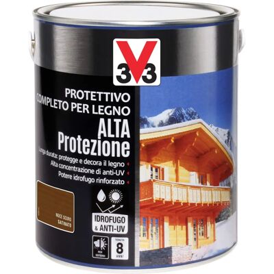 V33 Protettivo Legno Noce Scuro - Finitura Satinata - 2,5L - Esterno V33 Protettivo Legno Noce Scuro - Finitura Satinata - 2,5L - Esterno