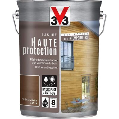 V33 - Lasure Bois V33 - Chêne Moyen Satin - 5L - Wood Stain - Publicité V33 - Lasure Bois V33 - Chêne Moyen Satin - 5L - Wood Stain - Publicité