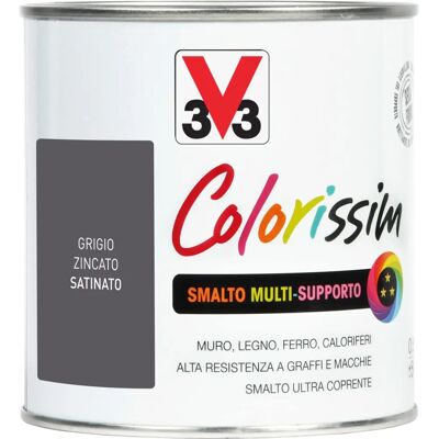 V33 Esmalte de Poliuretano - Gris Zincado - Versátil para Todas las Superficies - 0,5L V33 Esmalte de Poliuretano - Gris Zincado - Versátil para Todas las Superficies - 0,5L
