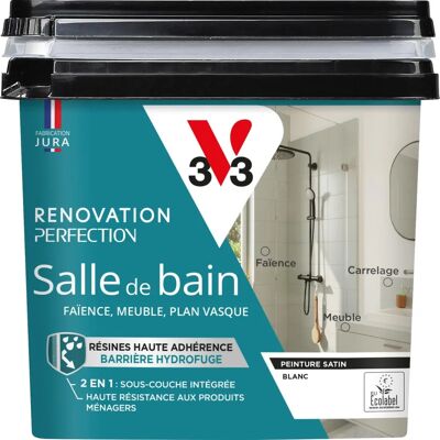 V33 118058 Satinvit Peinture de Rénovation pour Salle de Bain - Publicité V33 118058 Satinvit Peinture de Rénovation pour Salle de Bain - Publicité