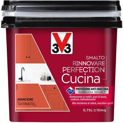 Smaltato arancione satinato V33 - 0,75L per cucina Smaltato arancione satinato V33 - 0,75L per cucina