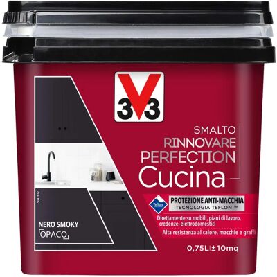 V33 Vernice Cucina Nera Fumée - 0,75L - Vernice V33 Vernice Cucina Nera Fumée - 0,75L - Vernice