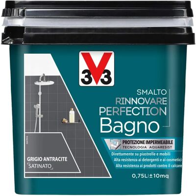 V33 Vernice Rinnovare Perfection - Rinnovamento Bagno Grigio Satinato V33 Vernice Rinnovare Perfection - Rinnovamento Bagno Grigio Satinato