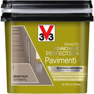 V33 Vernice per pavimenti grigio talpa satinato - Pronto all'uso V33 Vernice per pavimenti grigio talpa satinato - Pronto all'uso