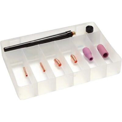 Abicor Binzel - TIG Zubehör-Set - 10 Stück in Kunststoffbox - WE 2,4 mm Abicor Binzel - TIG Zubehör-Set - 10 Stück in Kunststoffbox - WE 2,4 mm