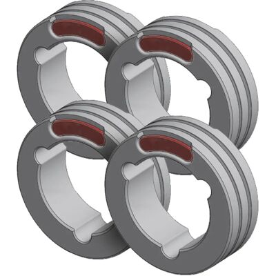 GYS IBÉRICA GYS 061873 Juego de 4 Rodillos Doble Tipo F - Hilo de Acero 1.0/1.2mm GYS IBÉRICA GYS 061873 Juego de 4 Rodillos Doble Tipo F - Hilo de Acero 1.0/1.2mm