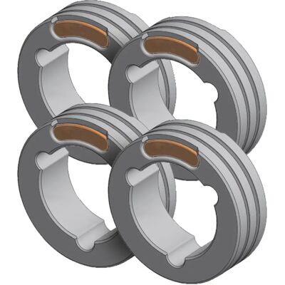 GYS 061880 - Set di 4 rulli twin F - Filo d'acciaio Ø 1.2/1.6 mm - Arancione/Giallo GYS 061880 - Set di 4 rulli twin F - Filo d'acciaio Ø 1.2/1.6 mm - Arancione/Giallo