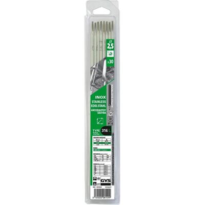 Eletrodos GYS Inox 316L Ø2,5mm - Eletrodo de soldar Eletrodos GYS Inox 316L Ø2,5mm - Eletrodo de soldar