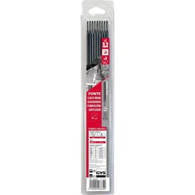 Svařovací elektrody GYS 083349 - Litinové elektrody 3,2 mm - 9 kusů Svařovací elektrody GYS 083349 - Litinové elektrody 3,2 mm - 9 kusů
