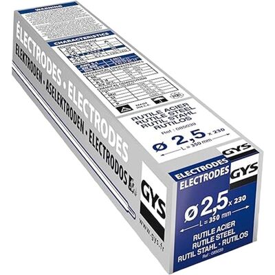 GYS Elektrody 230 Ocel Rutil 2,5mm - Typ Svařování GYS Elektrody 230 Ocel Rutil 2,5mm - Typ Svařování