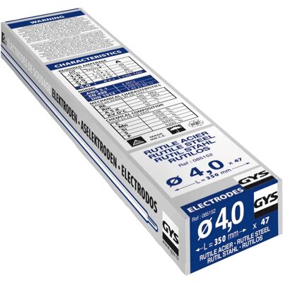 GYS Elektrody - 47 ks 4mm x 350mm - Všechny polohy GYS Elektrody - 47 ks 4mm x 350mm - Všechny polohy
