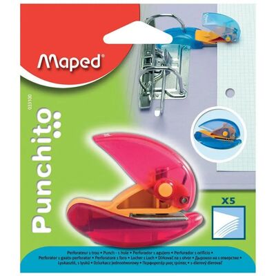 Maped Punchito 1 Gatensteker - Perforator voor 5 vellen Maped Punchito 1 Gatensteker - Perforator voor 5 vellen