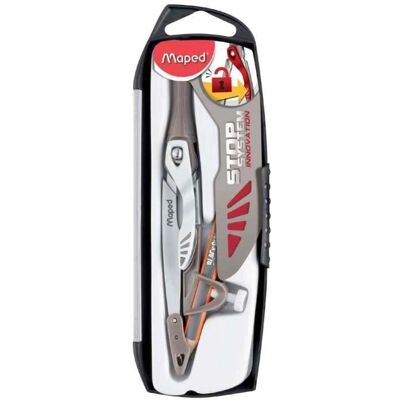 Maped - Compasso Stop System - 190 mm - 240 mm - Compass set - Publicité Maped - Compasso Stop System - 190 mm - 240 mm - Compass set - Publicité
