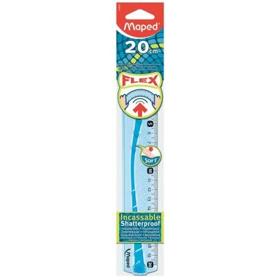 Règle flexible en plastique transparent Maped 244020 - 20 cm Règle flexible en plastique transparent Maped 244020 - 20 cm