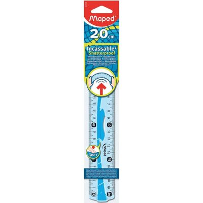 Règle Flex 20cm Maped Incassable - Bleu Règle Flex 20cm Maped Incassable - Bleu