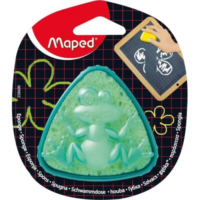 Maped M258600 - Éponge pour ardoise triangulaire - Vert/Jaune Maped M258600 - Éponge pour ardoise triangulaire - Vert/Jaune