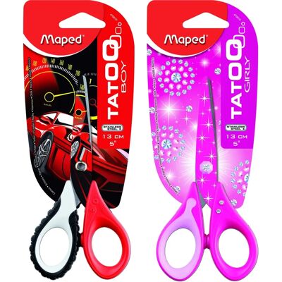 Maped Tatoo Innovation Schere - 13cm - Motivaufdruck für Kinder Maped Tatoo Innovation Schere - 13cm - Motivaufdruck für Kinder